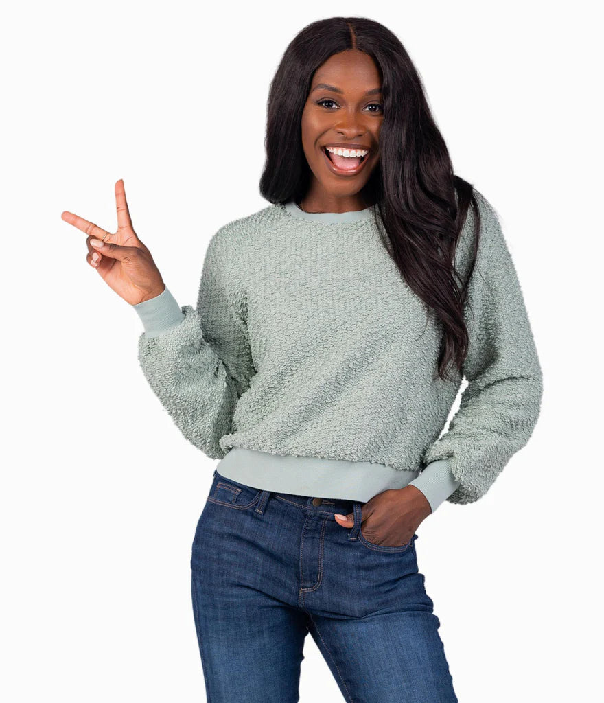 SSCO - Bonfire Sweater (Aqua Gray) Fitted Slim Tailored