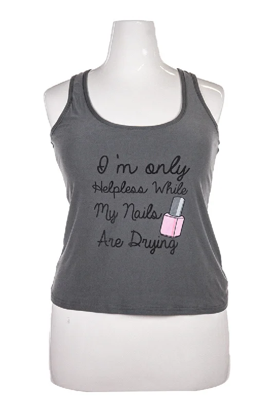 Mentally Exhausted Tank Top print tank top