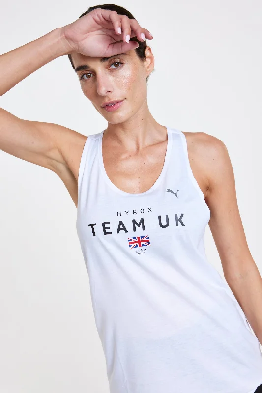 TEAM UK STUDIO FOUNDATION RELAX TANK - white floral tank top