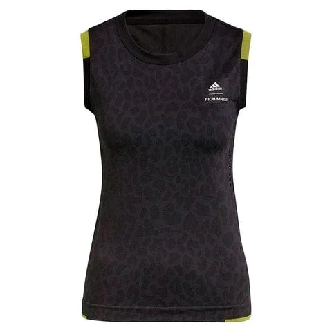 Adidas Women's Rich Mnisi Tennis Primeknit Tank Top - Black turquoise tank top