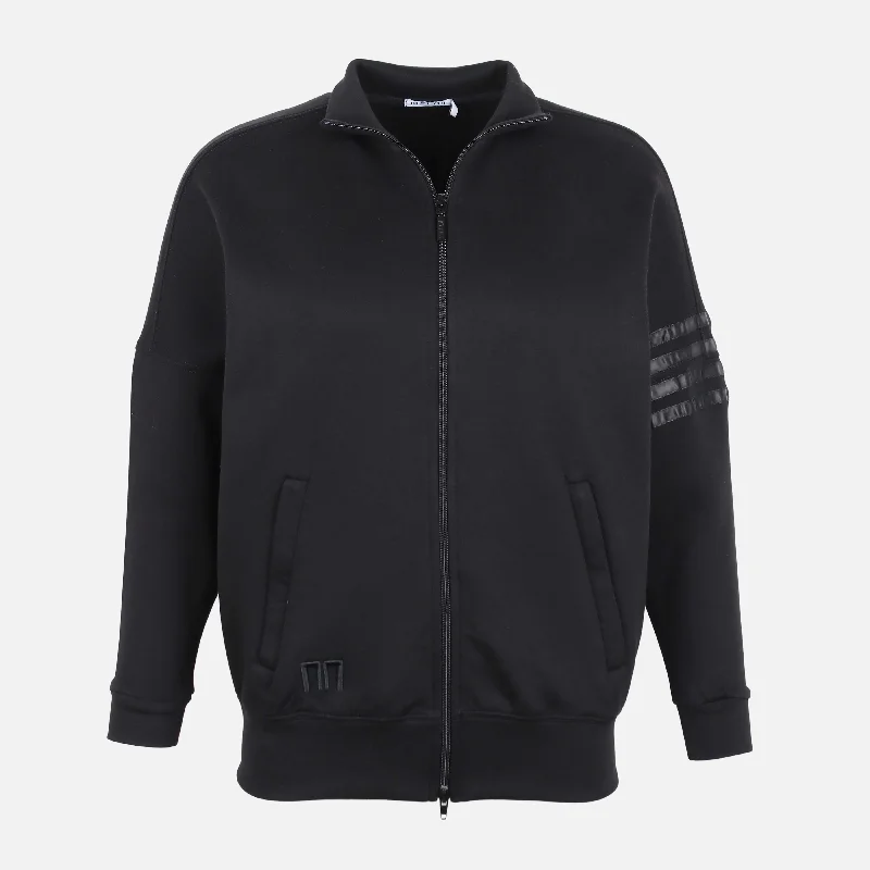 WOMEN INTERLOCK FULLZIPPER SWEATSHIRT Hoodie with Magnetic Closure Innovative Modern