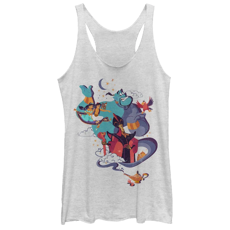 Women's Aladdin Cartoon Poster Racerback Tank Top lace tank top