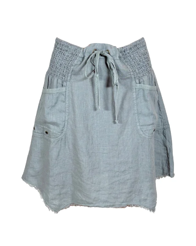 Short Linen Skirt Grey maxi skirt elegant