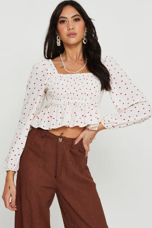 Print Crop Top Long Sleeve Nylon Fabric Polyester Fabric Spandex Fabric