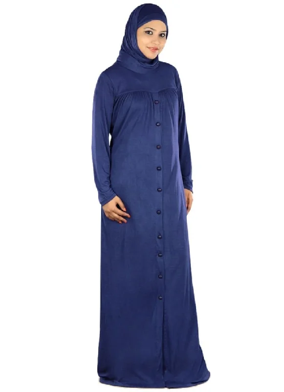 Iram Jersey Abaya Blue Cotton Jersey Tee