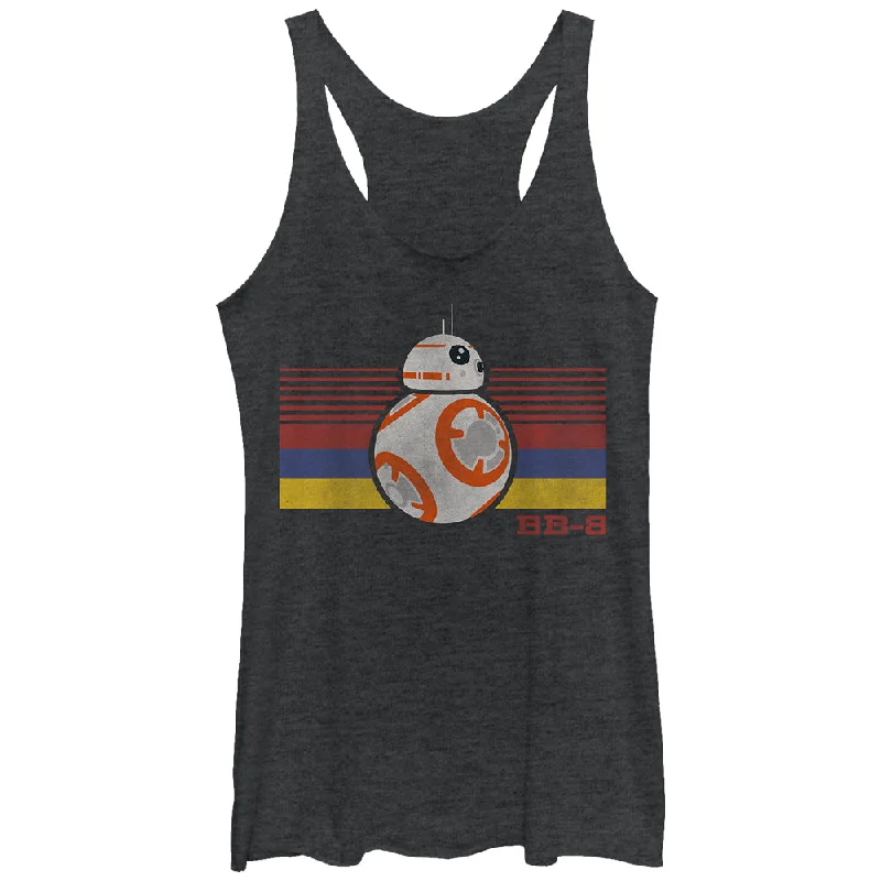 Women's Star Wars The Force Awakens BB-8 Retro Stripes Racerback Tank Top strapless tank top Women's Star Wars The Force Awakens BB-8 Retro Stripes Racerback Tank Top strapless tank top