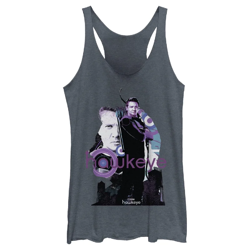 Women's Marvel Hawkeye Bow and Arrow Racerback Tank Top sequin tank top