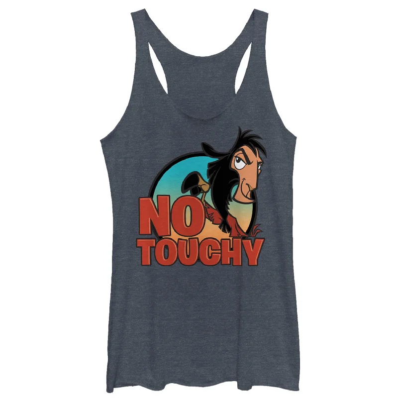 Women's The Emperor's New Groove No Touchy Point Racerback Tank Top workout tank top