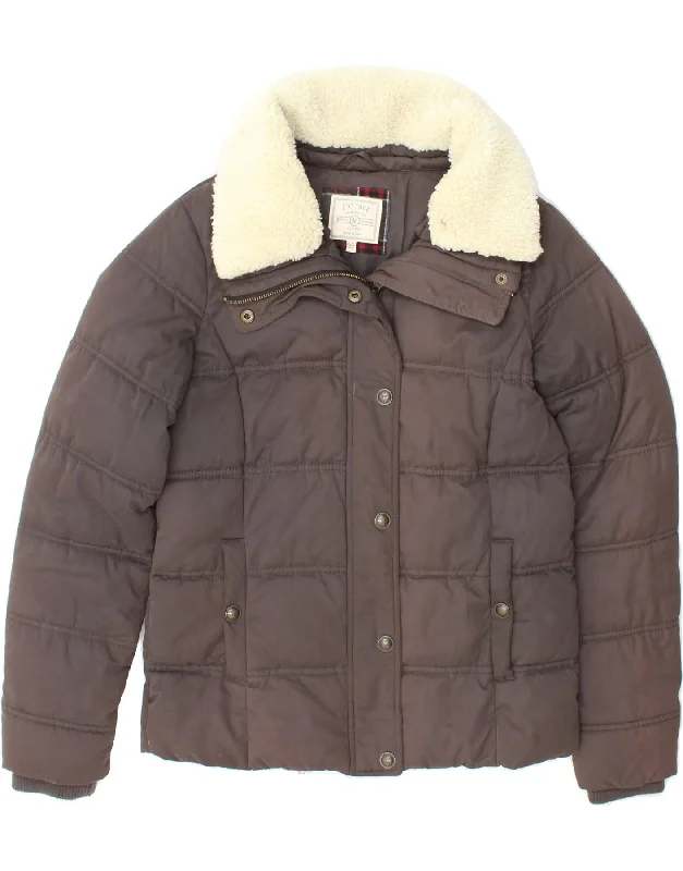 FAT FACE Womens Padded Jacket UK 8 Small Brown Polyester Welt Pockets Slit Pockets Flap Pockets FAT FACE Womens Padded Jacket UK 8 Small Brown Polyester Welt Pockets Slit Pockets Flap Pockets