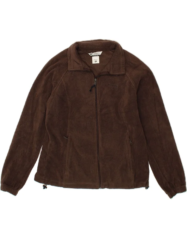 COLUMBIA Womens Fleece Jacket UK 18 XL Brown Polyester Snapped Jacket Toggled Jacket Drawstring Jacket COLUMBIA Womens Fleece Jacket UK 18 XL Brown Polyester Snapped Jacket Toggled Jacket Drawstring Jacket