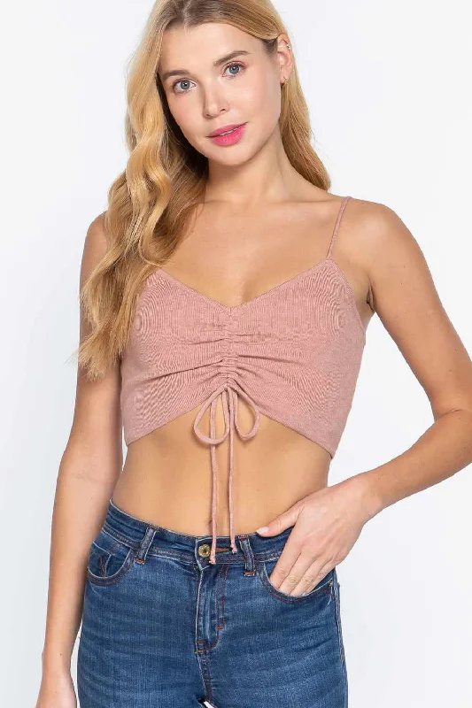 Sweater Knit Crop Cami Top Beaded Sweater Sequined Faux Fur