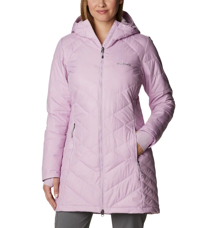 Columbia Women's Heavenly Long Hooded Jacket, Aura, Small Zip Front Button Front Snap Front Columbia Women's Heavenly Long Hooded Jacket, Aura, Small Zip Front Button Front Snap Front