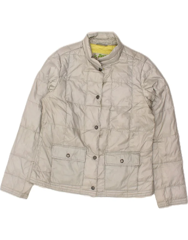 EDDIE BAUER Womens Padded Jacket UK 16 Large Beige Nylon Striped Jacket Polka Dot Jacket Floral Jacket EDDIE BAUER Womens Padded Jacket UK 16 Large Beige Nylon Striped Jacket Polka Dot Jacket Floral Jacket