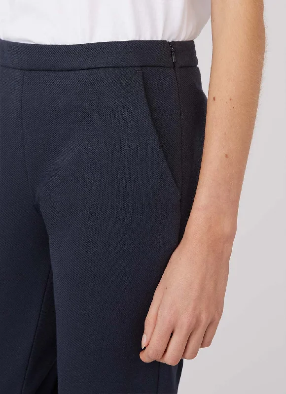 Women's Jersey Twill Slim Leg Trouser in Navy Pastel Jersey Tee