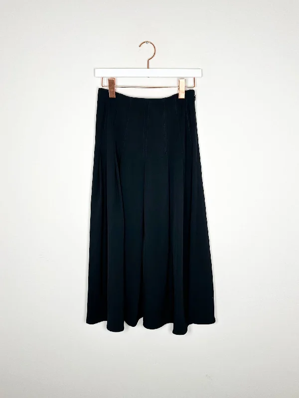 Kallmeyer - Dakota Pleated Skirt - Black cashmere skirt soft