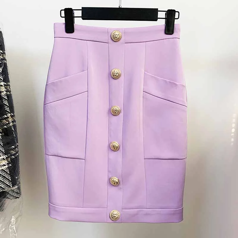 Hight Waisted Violet Formal Skirt Gold-tone Mini Skirt for Ladies velvet skirt glossy