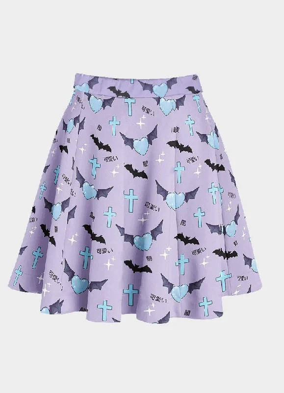 Queen Darkness Flared Skirt corduroy skirt textured