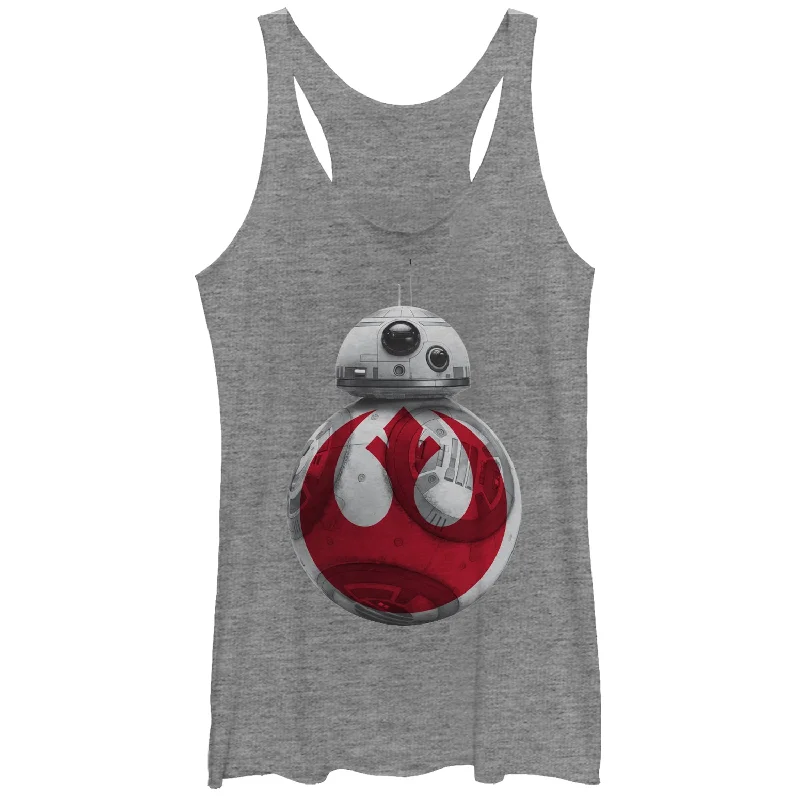 Women's Star Wars The Last Jedi BB-8 Rebel Symbol Racerback Tank Top stretchy tank top