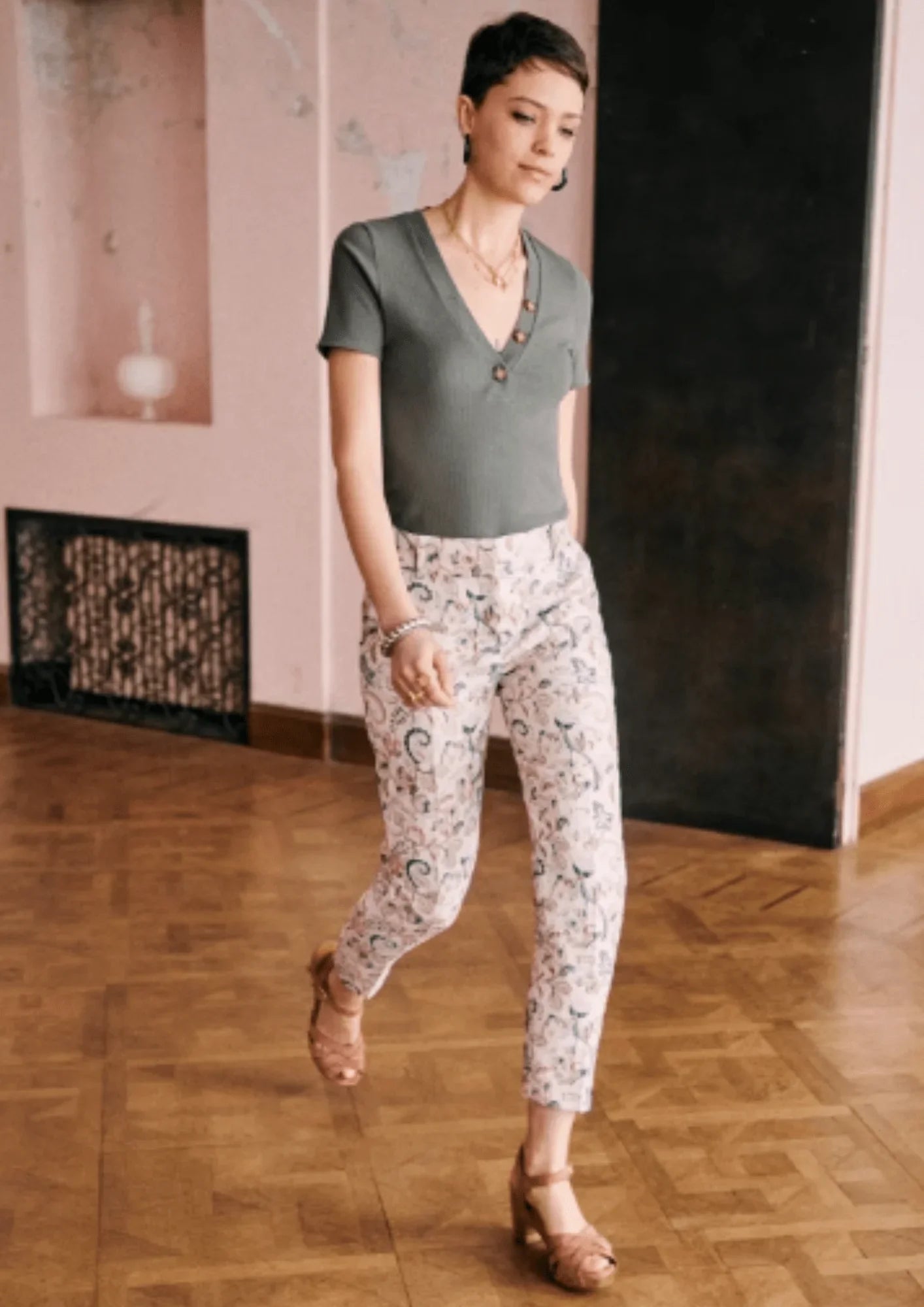 EMBROIDERED GUSTAV TROUSERS Trousers Denim Blue