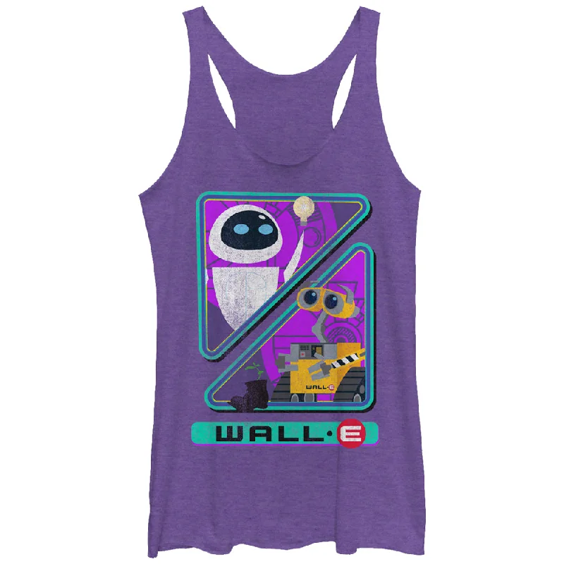 Women's Wall-E EVE Robot Triangle Racerback Tank Top one shoulder tank