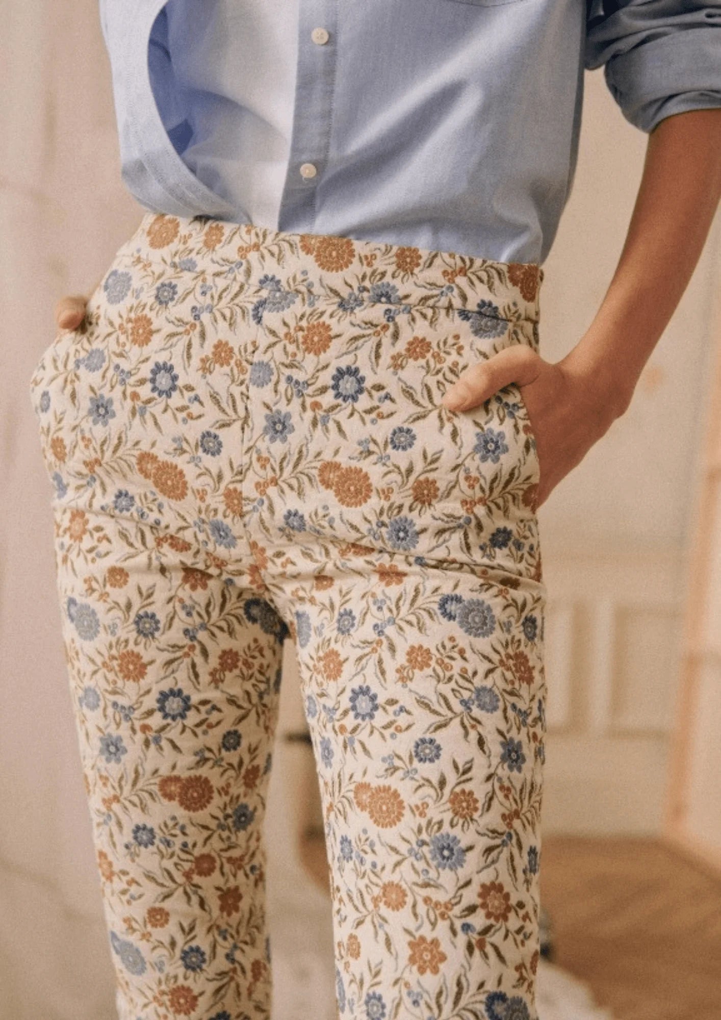 SEASONAL FLOWERS CLARA TROUSERS Trousers sophisticated sleek