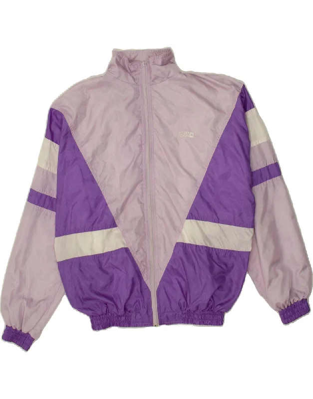GOLDEN TEAM Womens Tracksuit Top Jacket UK 16 Large Purple Colourblock Trench Coat Raincoat Waterproof Jacket GOLDEN TEAM Womens Tracksuit Top Jacket UK 16 Large Purple Colourblock Trench Coat Raincoat Waterproof Jacket