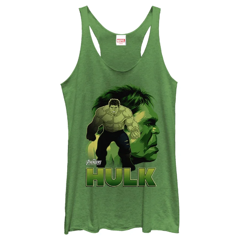 Women's Marvel Avengers: Infinity War Hulk View Racerback Tank Top rhinestone tank top