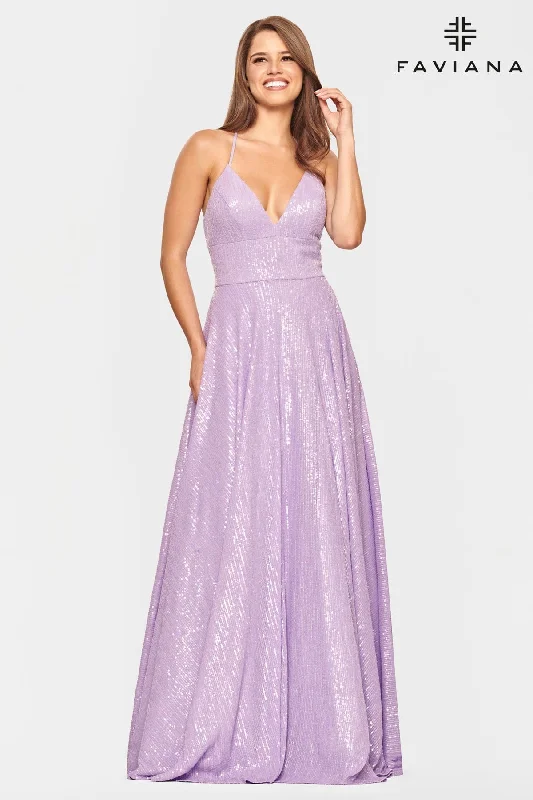 Long Sequin Prom Dress Ball Gown With Corset Back Tunics Lace romantic
