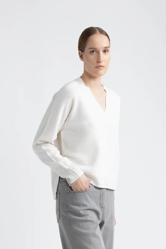 Wool, silk and cashmere sweater Open Front Closed Front Wrap Front