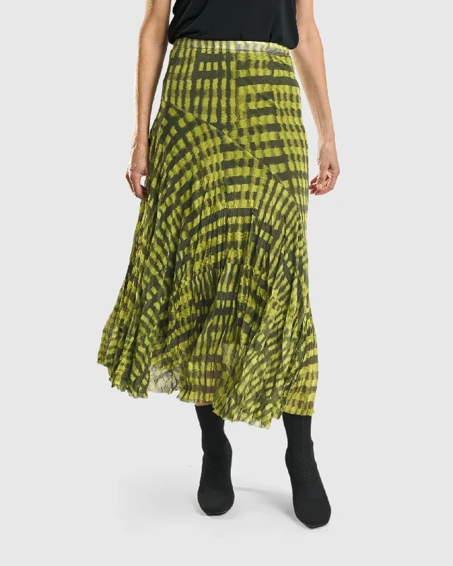 Bohemia Swing Skirt, Yellow cashmere skirt fine