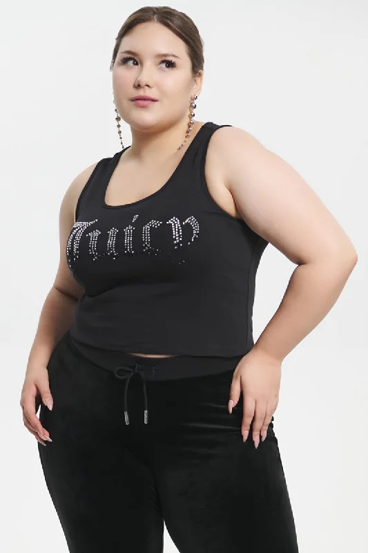 Plus-Size Ombre Bling Tank Top sleep tank top