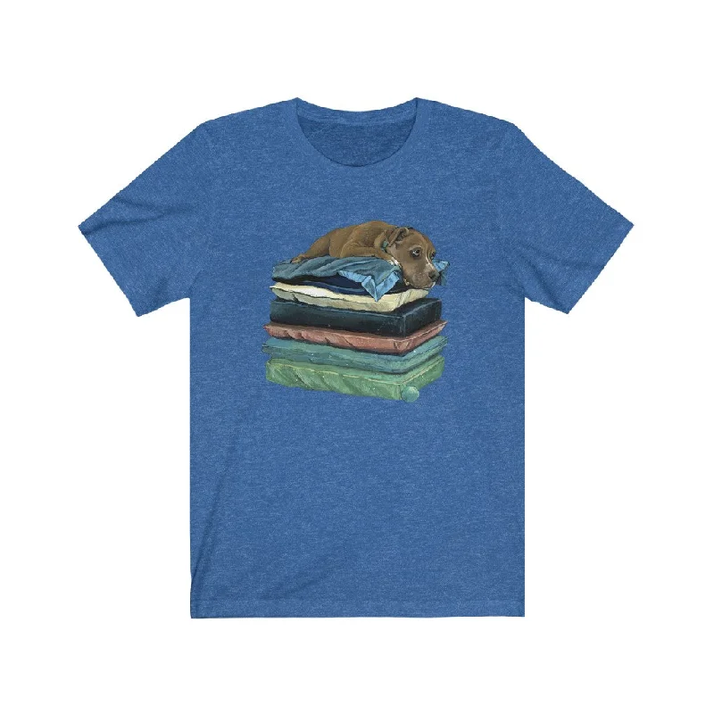 Art by Nicole Bruckman | The Pit Bull and the Pea | Unisex Jersey Short Sleeve Tee Budget-Friendly Jersey Tee Art by Nicole Bruckman | The Pit Bull and the Pea | Unisex Jersey Short Sleeve Tee Budget-Friendly Jersey Tee