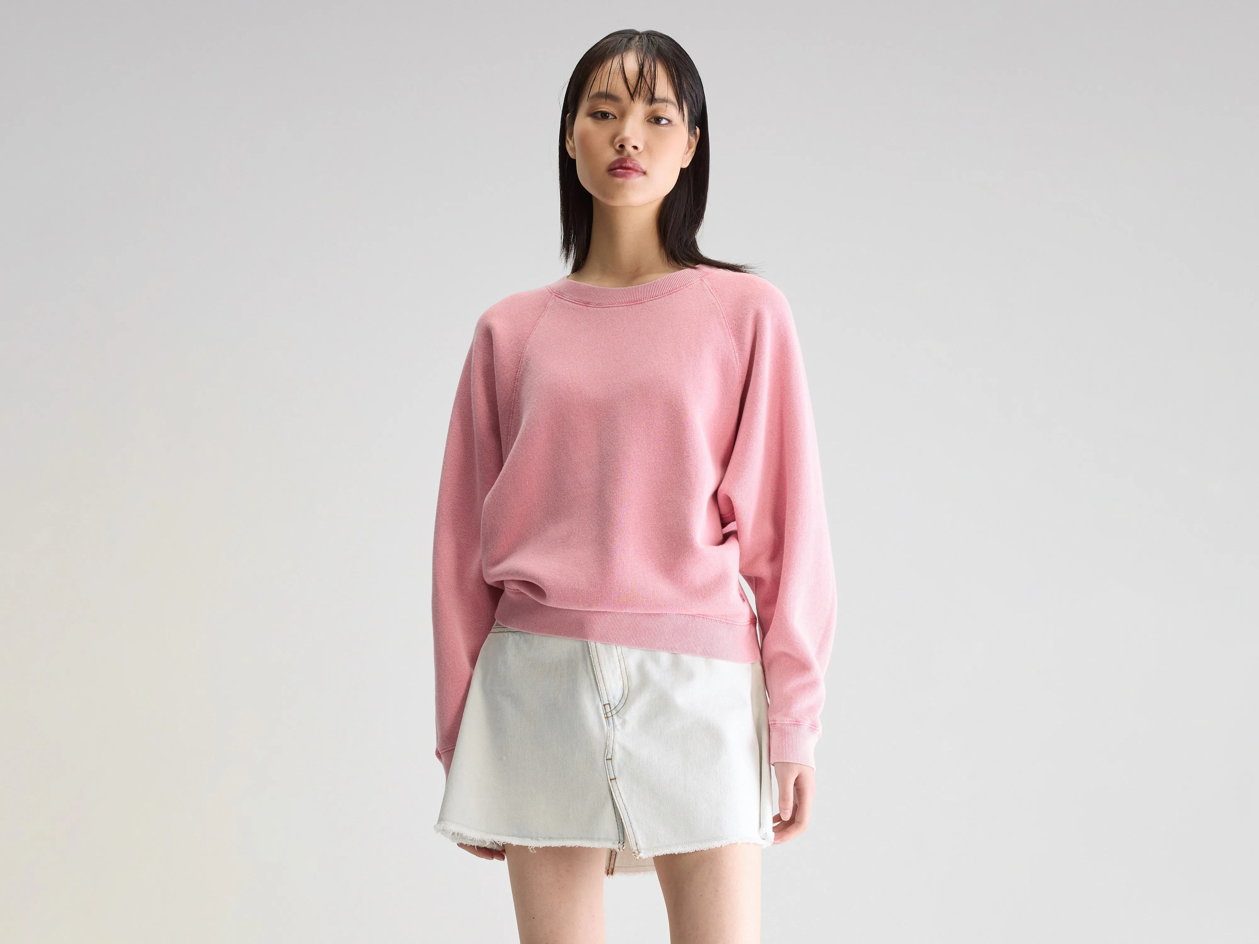 Fella relaxed sweatshirt (251 / W / PINKLADY) Cotton Hoodie Fleece Lining Warmth