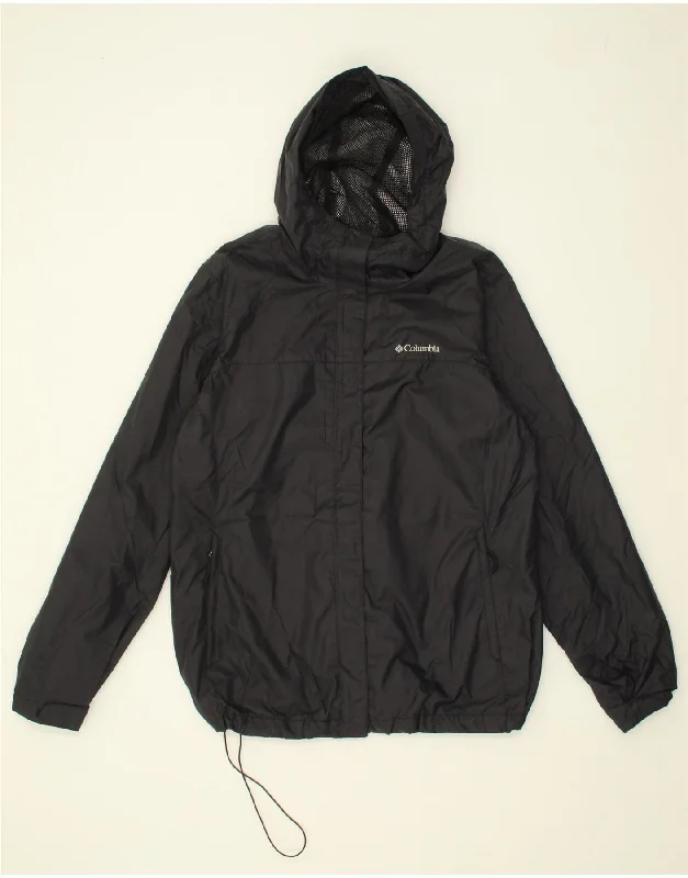 COLUMBIA Womens Hooded Rain Jacket UK 16 Large Black Nylon Belted Jacket Elasticated Jacket Padded Jacket COLUMBIA Womens Hooded Rain Jacket UK 16 Large Black Nylon Belted Jacket Elasticated Jacket Padded Jacket