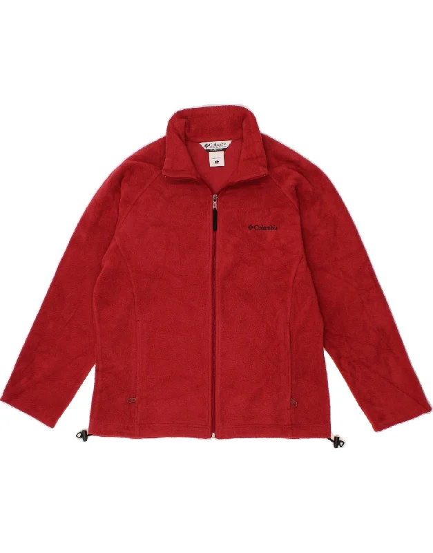 COLUMBIA Womens Fleece Jacket UK 16 Large Red Polyester Rayon Fabric Velvet Fabric Corduroy Fabric COLUMBIA Womens Fleece Jacket UK 16 Large Red Polyester Rayon Fabric Velvet Fabric Corduroy Fabric