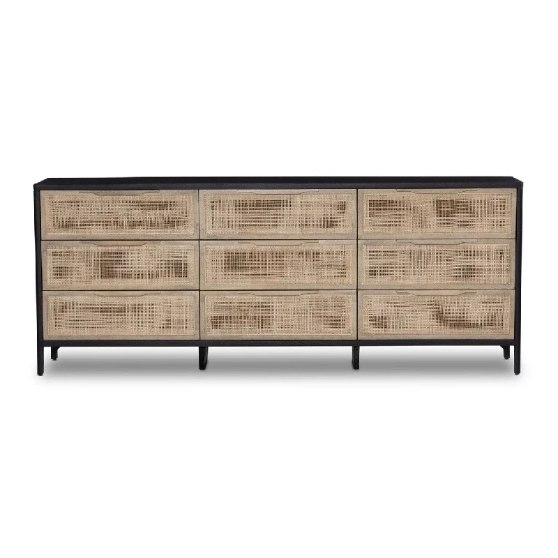 Enfield 9 Drawer Dresser - Natural Cane Tunics Sophisticated sleek