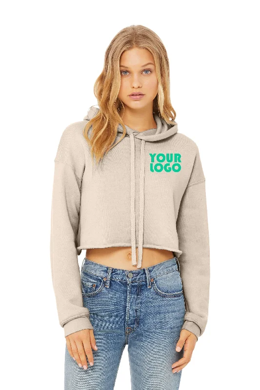 Custom Embroidered BELLA+CANVAS Women’s Sponge Fleece Cropped Fleece Hoodie Hoodie with Full-Zip Functional Layering