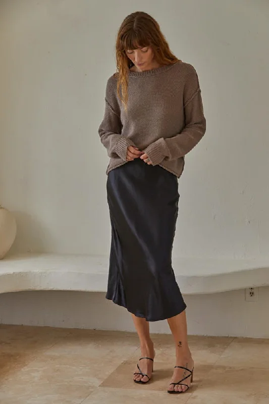 By Together The Hailee Sweater in Mocha Modern Contemporary Chic