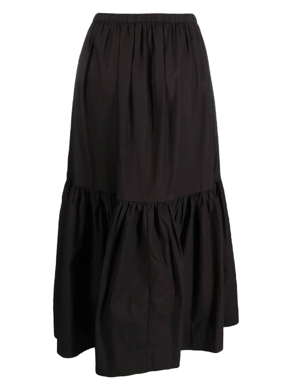 ORGANIC COTTON FLOUNCED MAXI SKIRT silk skirt elegant