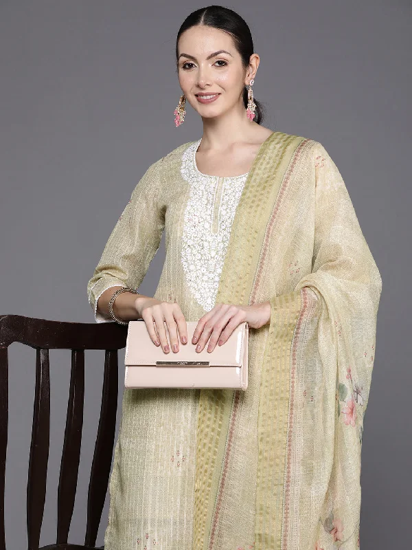 Women's Cream Embroidered Straight Kurta Trousers With Dupatta Set - Indo Era Trousers Cargo pockets Women's Cream Embroidered Straight Kurta Trousers With Dupatta Set - Indo Era Trousers Cargo pockets