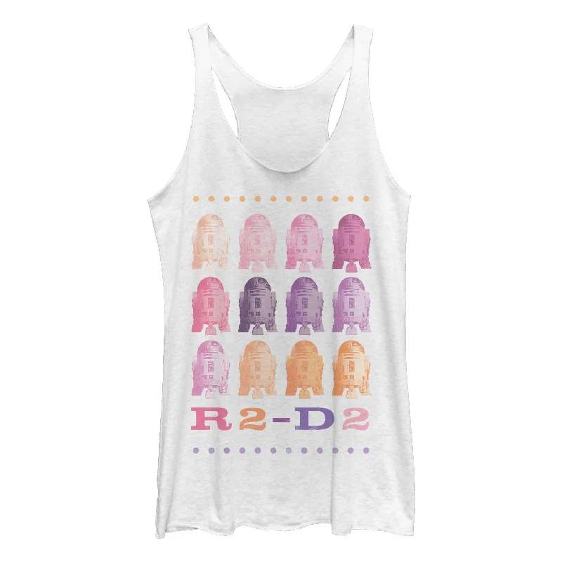 Women's Star Wars R2-D2 Colors Racerback Tank Top seamless tank top
