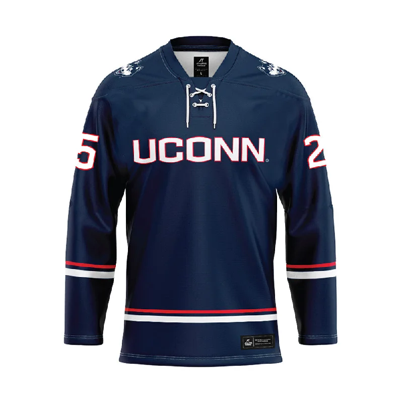 UConn - NCAA Women's Ice Hockey : Jada Habisch - Navy Hockey Jersey Budget-Friendly Jersey Tee UConn - NCAA Women's Ice Hockey : Jada Habisch - Navy Hockey Jersey Budget-Friendly Jersey Tee