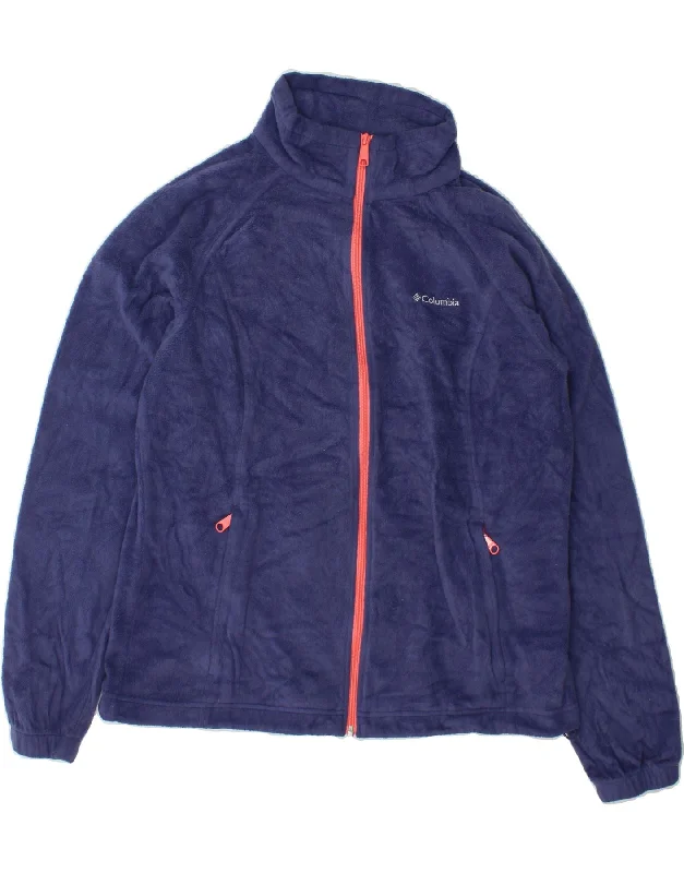 COLUMBIA Womens Fleece Jacket UK 18 XL Navy Blue Polyester Toggled Jacket Drawstring Jacket Belted Jacket COLUMBIA Womens Fleece Jacket UK 18 XL Navy Blue Polyester Toggled Jacket Drawstring Jacket Belted Jacket