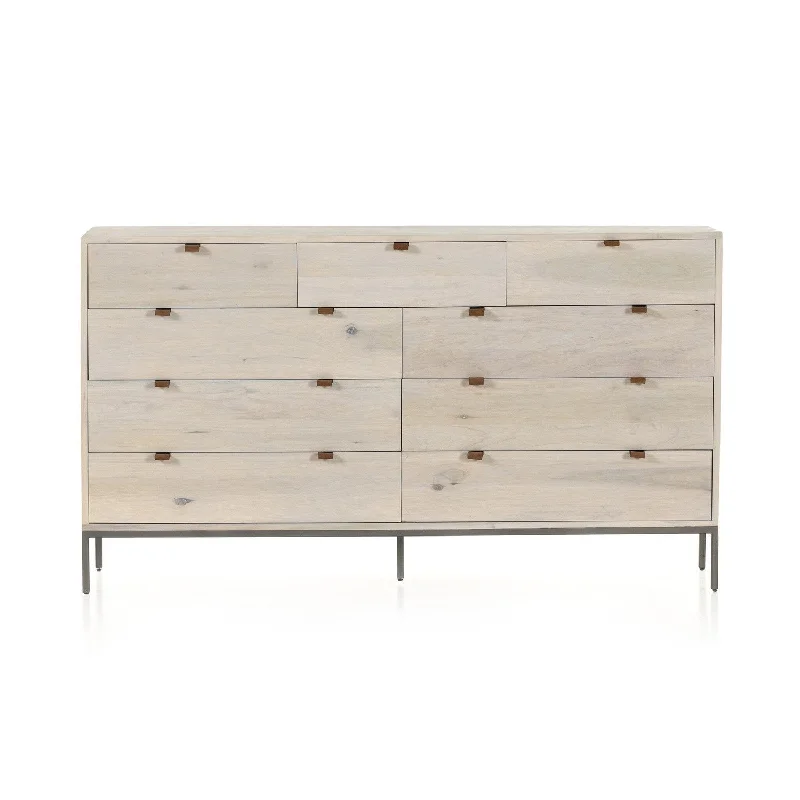 Troy 9 Drawer Dresser - Dove Poplar Tunics Wedding white