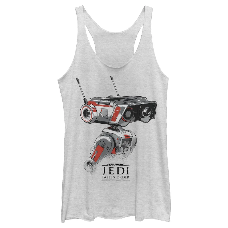 Women's Star Wars Jedi: Fallen Order BD-1 Grunge Racerback Tank Top peach tank top