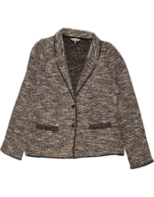 WHITE STUFF Womens 2 Button Blazer Jacket UK 12 Medium  Black Polyester Satin Jacket Silk Jacket Chiffon Jacket