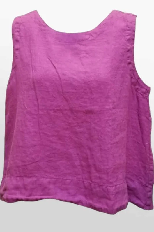 Linen Sleeveless Tank fitted tank top