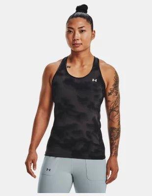 Women's HeatGear® Armour Racer Print Tank silver tank top