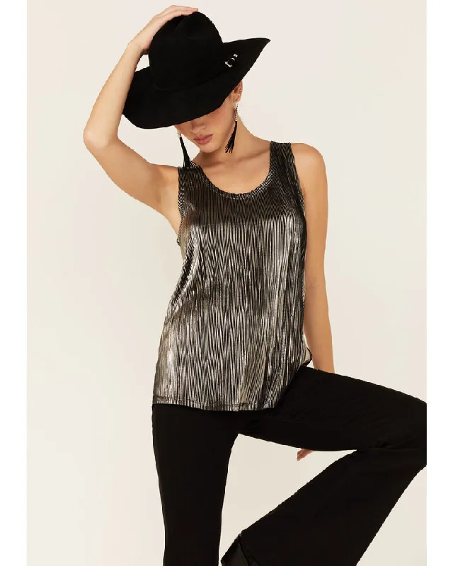 Final Sale✨ Tasha Polizzi Studio Black Metallic Tank activewear tank top