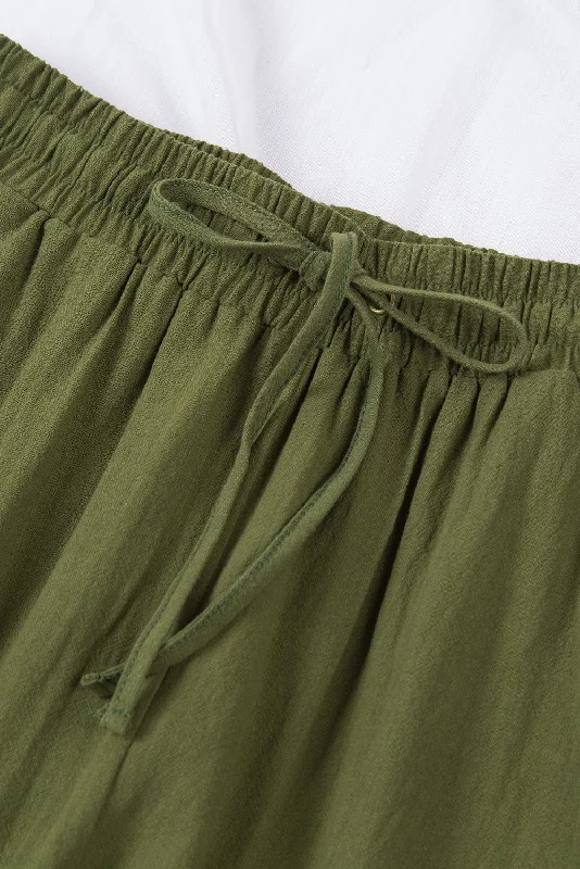 Trendy Linen Trousers Trousers Cargo pockets
